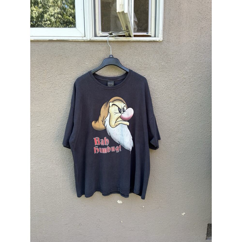 Vintage Disney Grumpy Snow White T Shirt Size 3XL Black